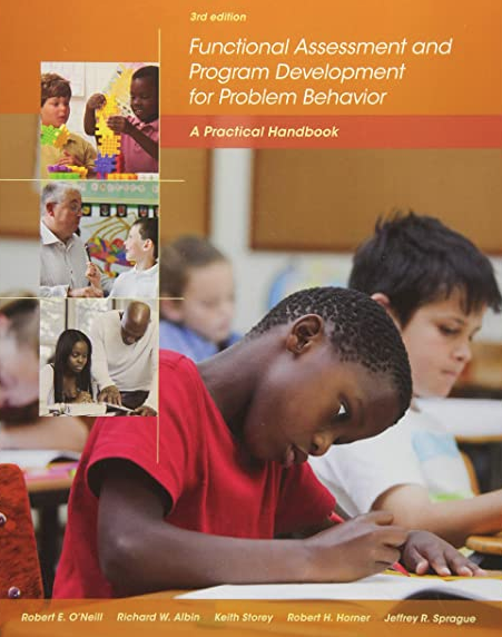 This guide to functional assessment procedures includes a variety of strategies for assessing problem behavior situations, and presents a systematic approach for designing behavioral support programs based on those assessments. Professionals and other readers learn to conduct functional assessments and develop their own intervention programs.